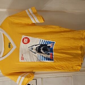 Universal Studios Jaws 50th Yellow Shirt Small New